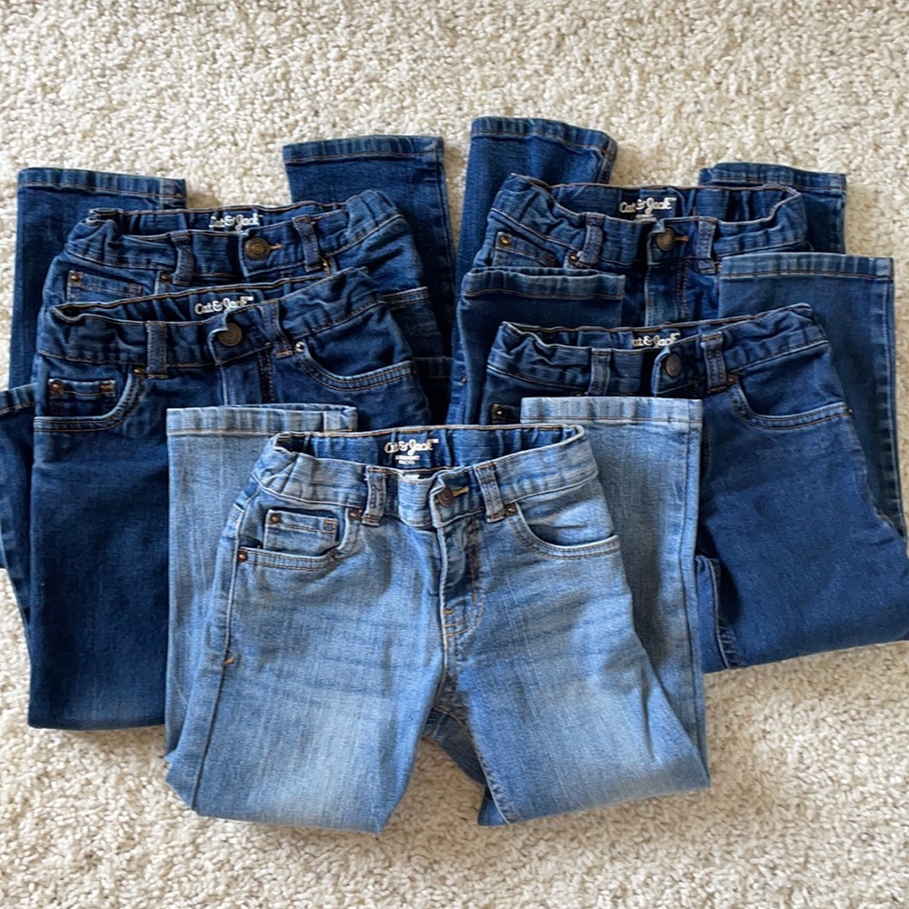 Lot of 5 pairs of boys Cat & Jack Jeans size 4T